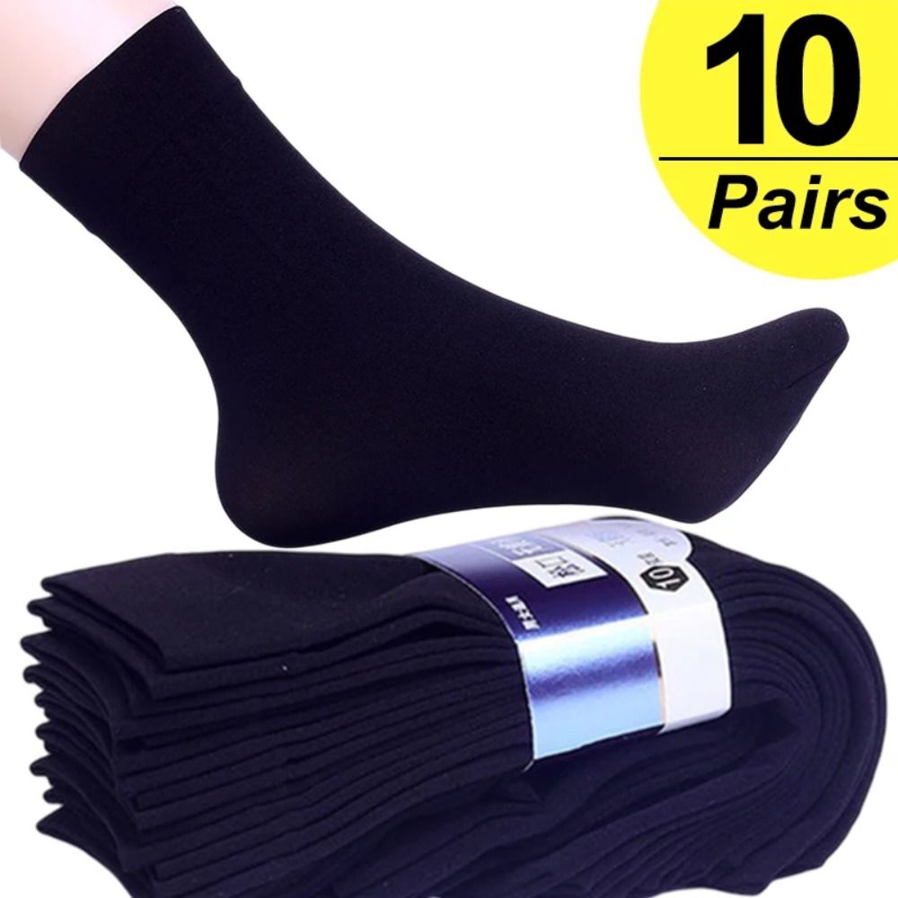 Silk Sock Bamboo - 10pairs Fashion Breathable Men Ice Silk