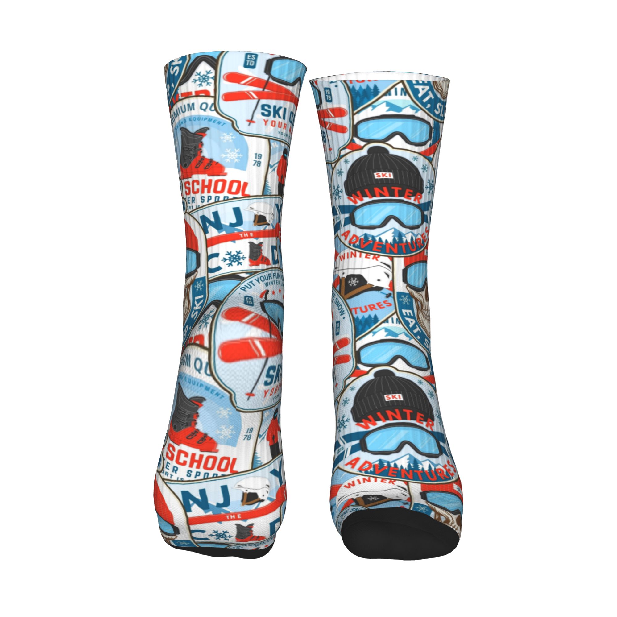 Vintage Red Blue Ski Club Seam - огляд і ціна Dress Sock Men