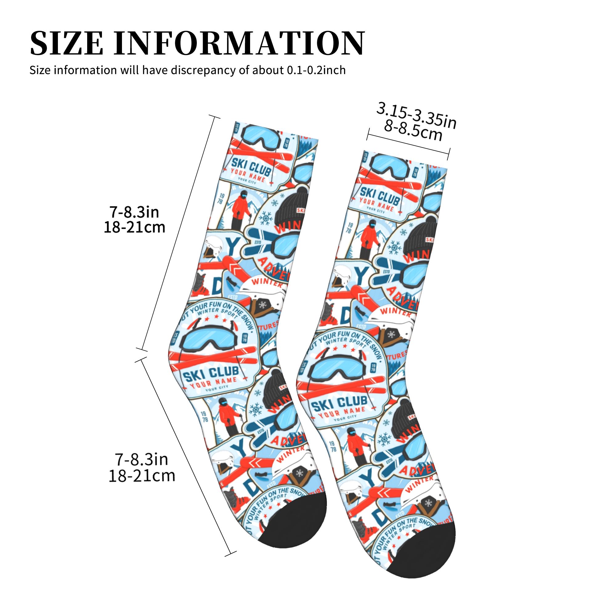 Vintage Red Blue Ski Club Seam - огляд і ціна Dress Sock Men
