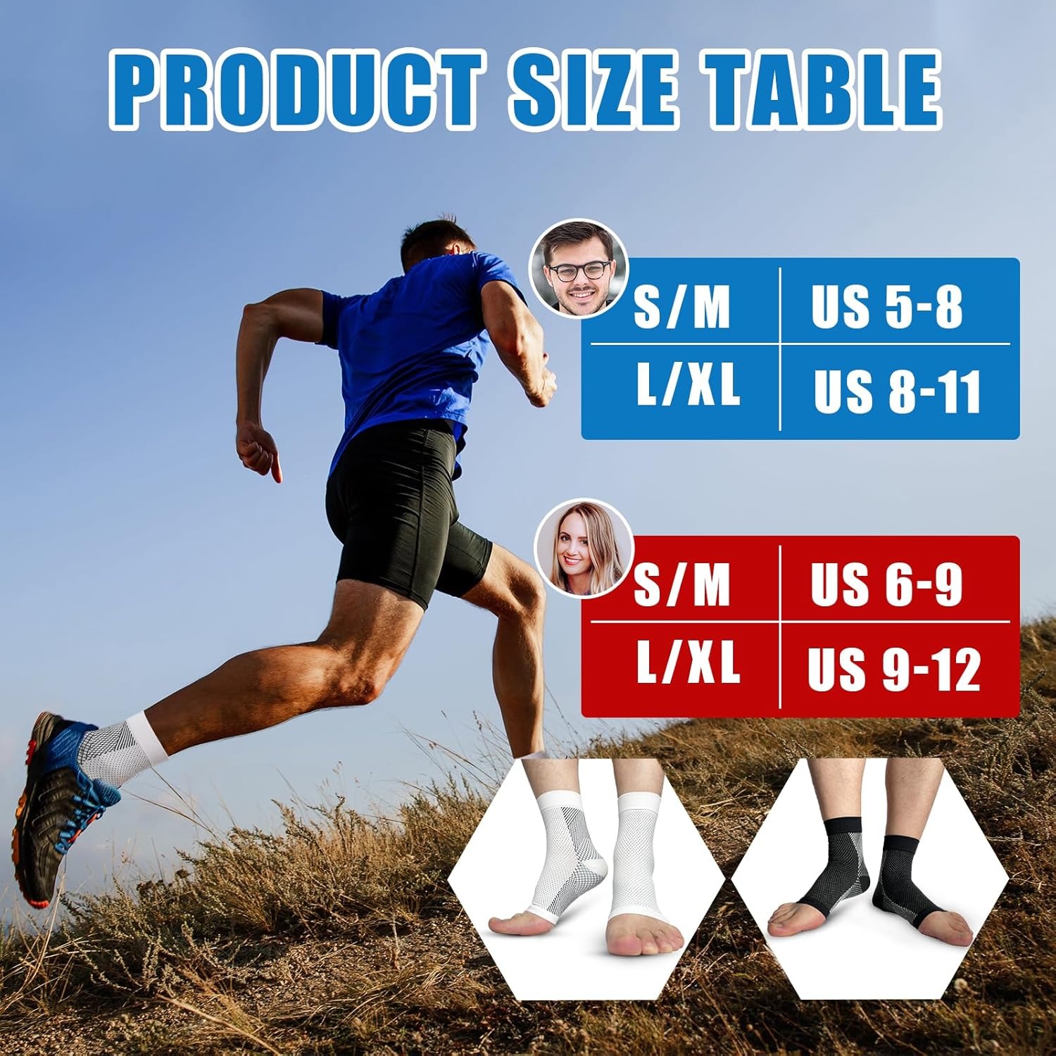 1pair Neuropathy Socks, Ankle  - огляд і ціна Ankle Brace Sock