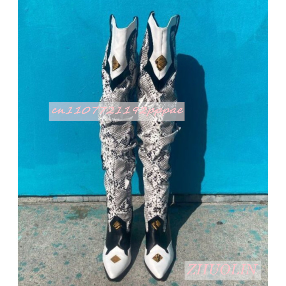 Winter Embroidered Snake Patte - огляд і ціна Knee High Sock Women