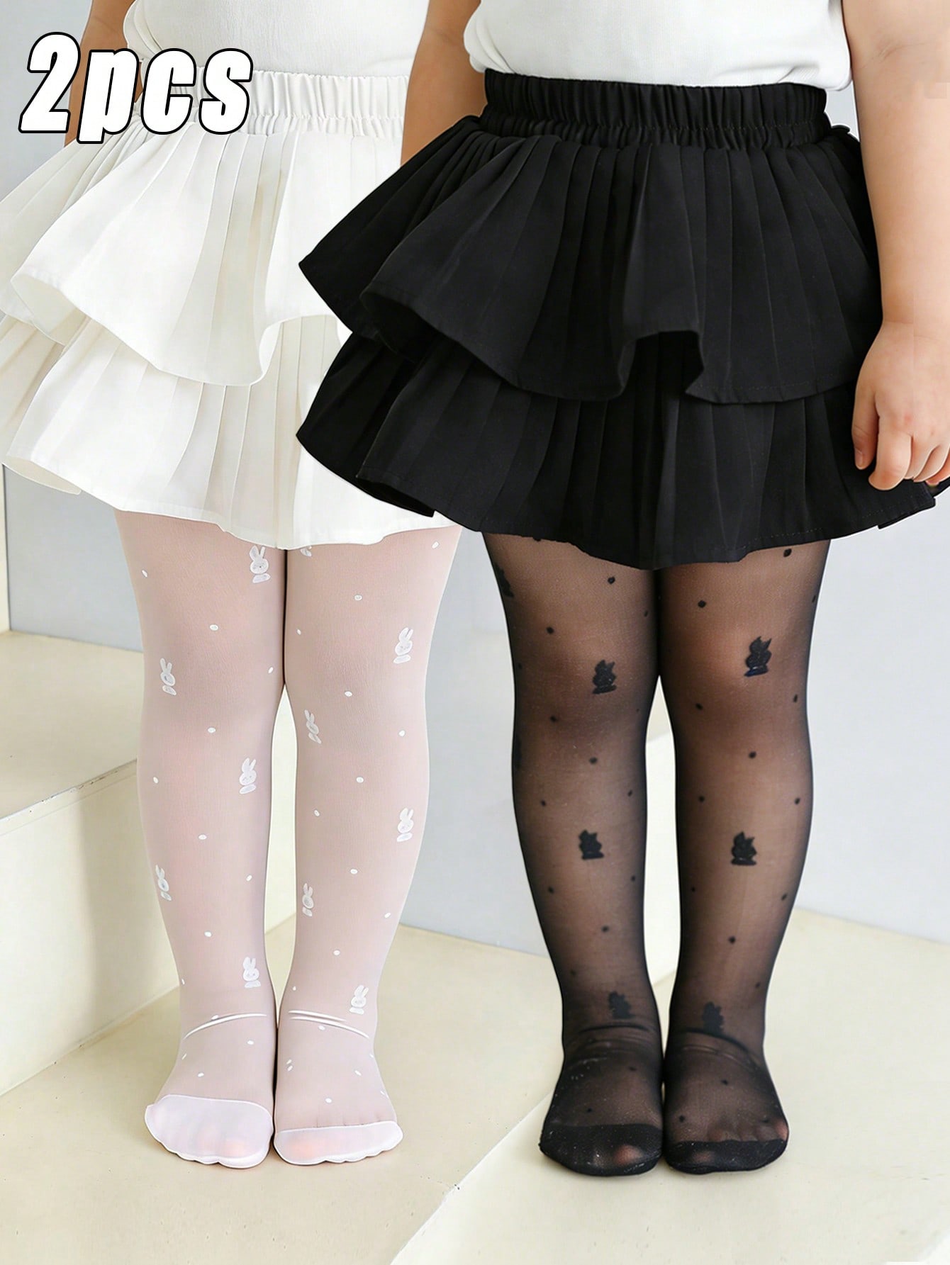 2Pack Toddler Girl Rabbit Prin - огляд і ціна Tights Pantyhose Sheer