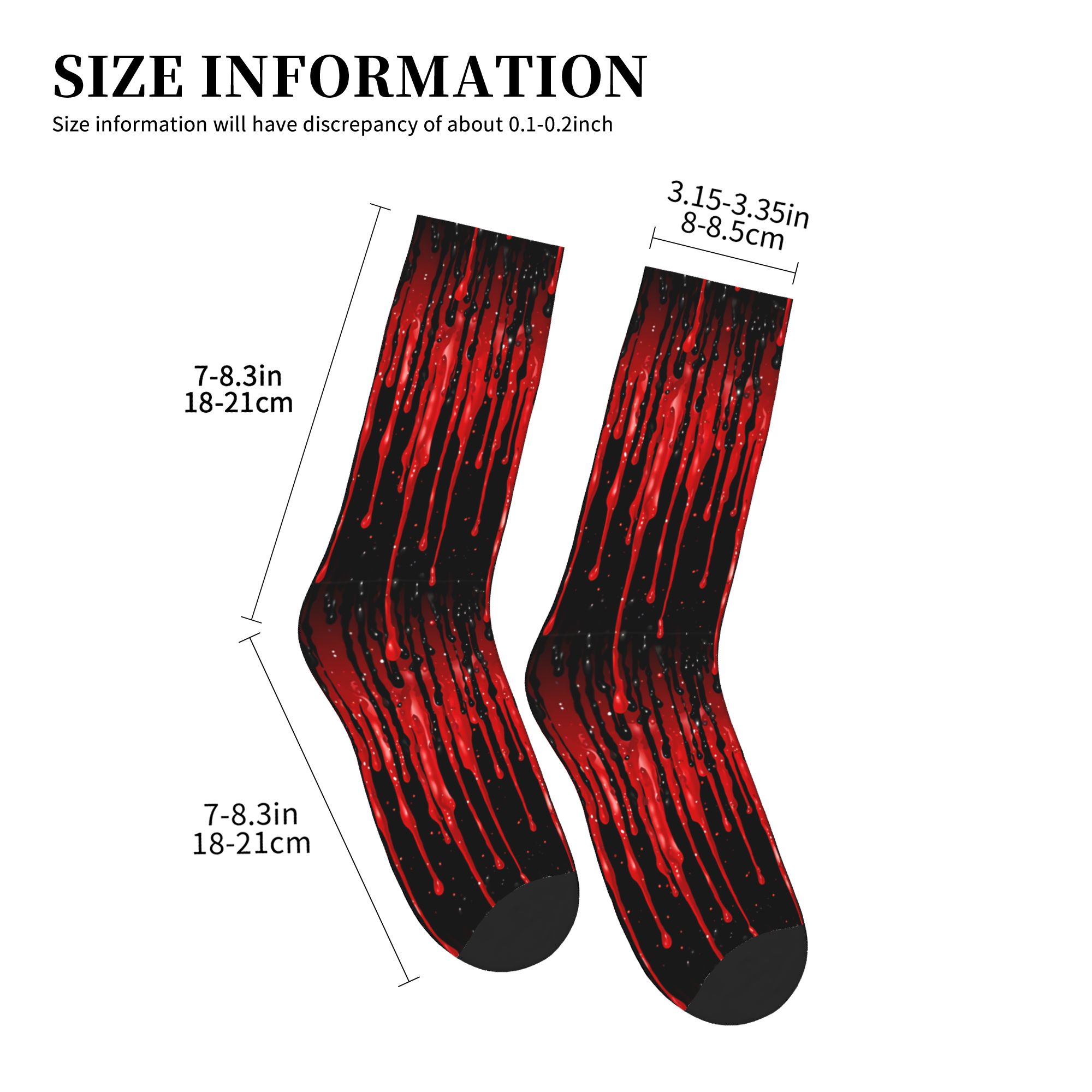 Dripping Red Liquid Pattern  M - огляд і ціна Dress Sock Men