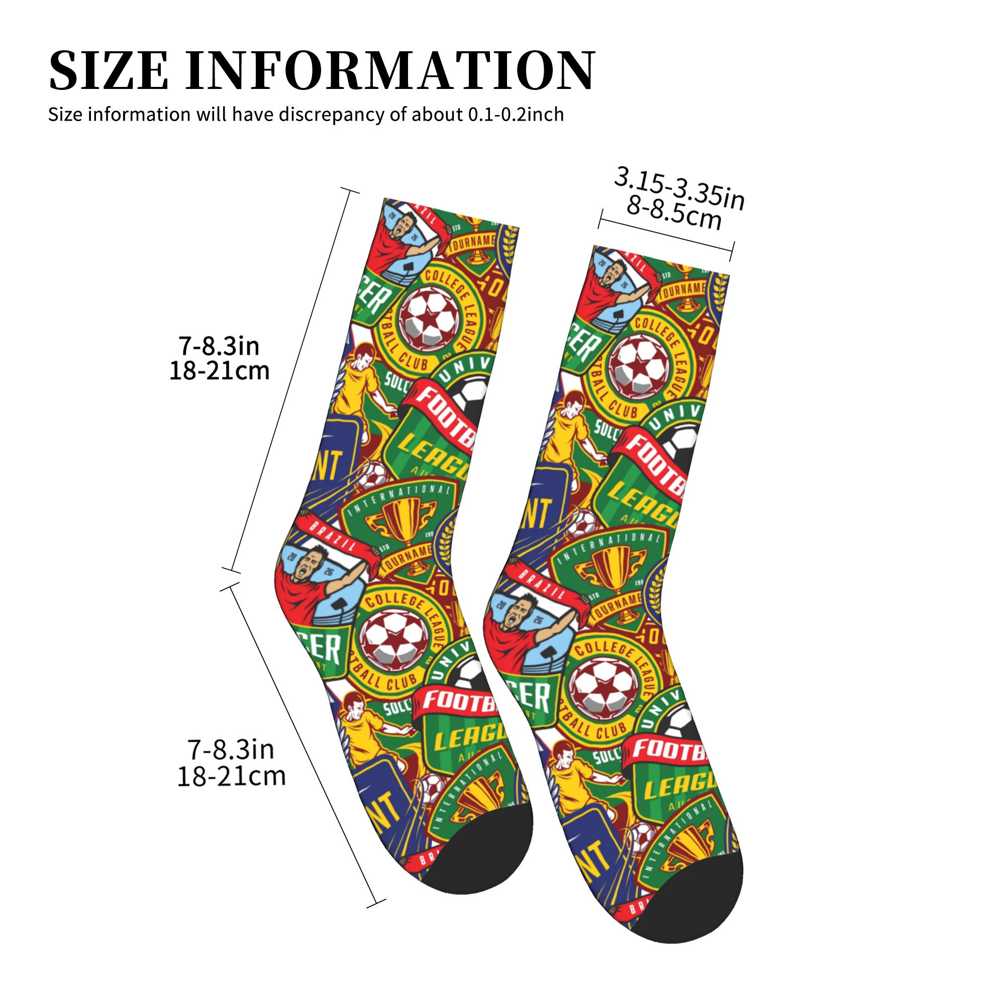 Retro Soccer Badge Green Red S - огляд і ціна Dress Sock Men